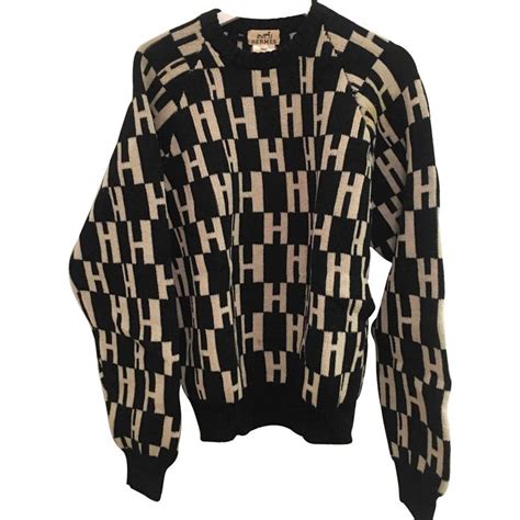 hermes black sweatshirt|Hermes men's sweaters.